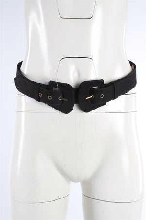 JOHANNA ORTIZ BLACK SATIN WAIST BELT US 6 UK 10