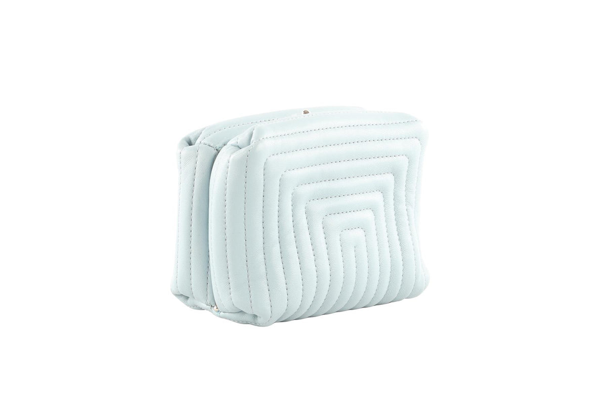 JIL SANDER BLUE LEATHER CLUTCH