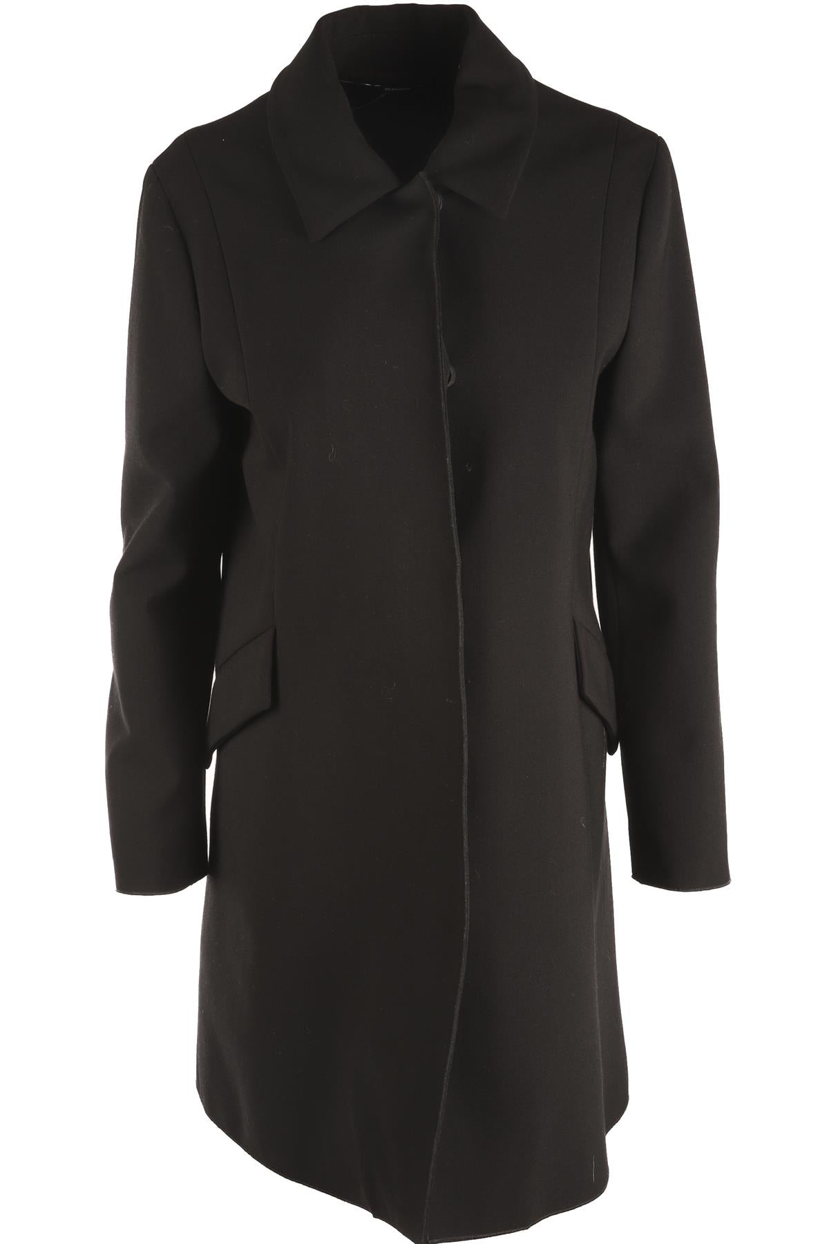 JIL SANDER BLACK CREPE COAT IT 40 UK 8