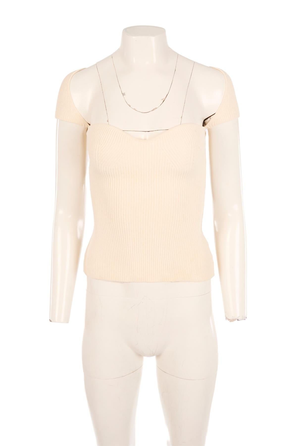 KHAITE CREAM KNIT TOP SMALL