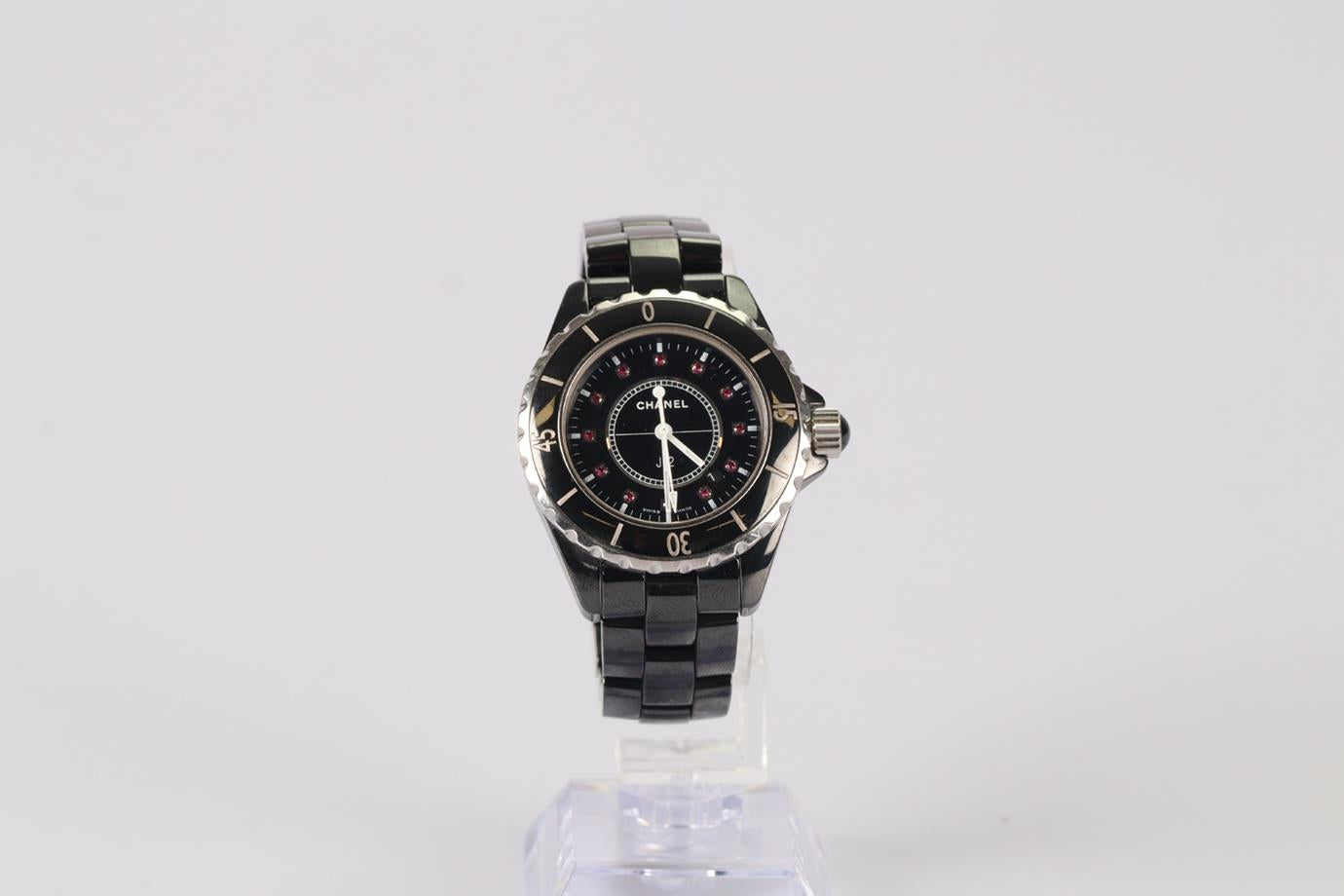 CHANEL J12 33 MM STAINLESS STEEL WRIST WATCH
