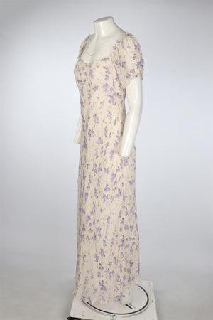 LOVESHACKFANCY MULTI SILK MAXI DRESS MEDIUM