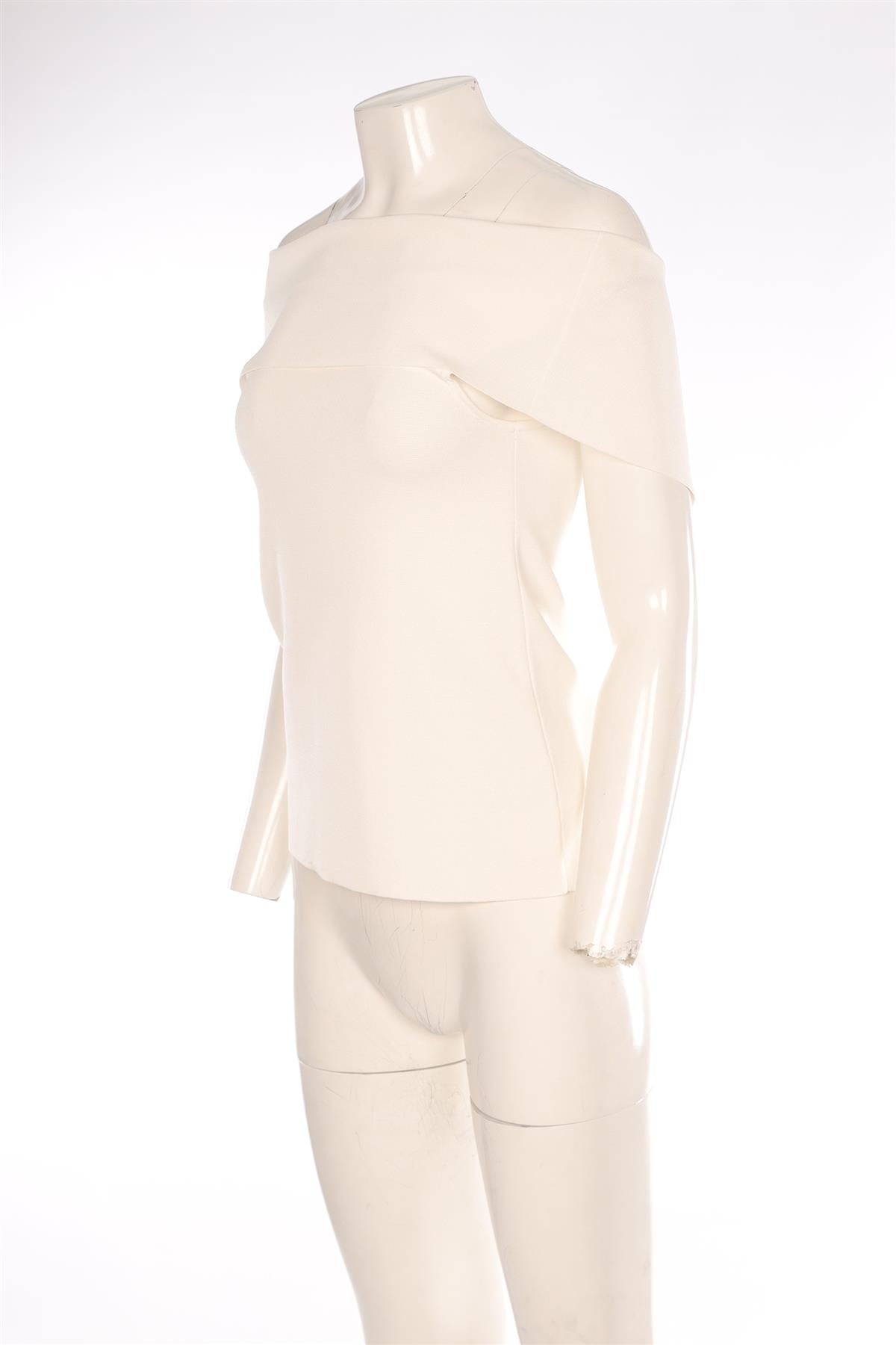 OSMAN IVORY KNIT TOP XSMALL