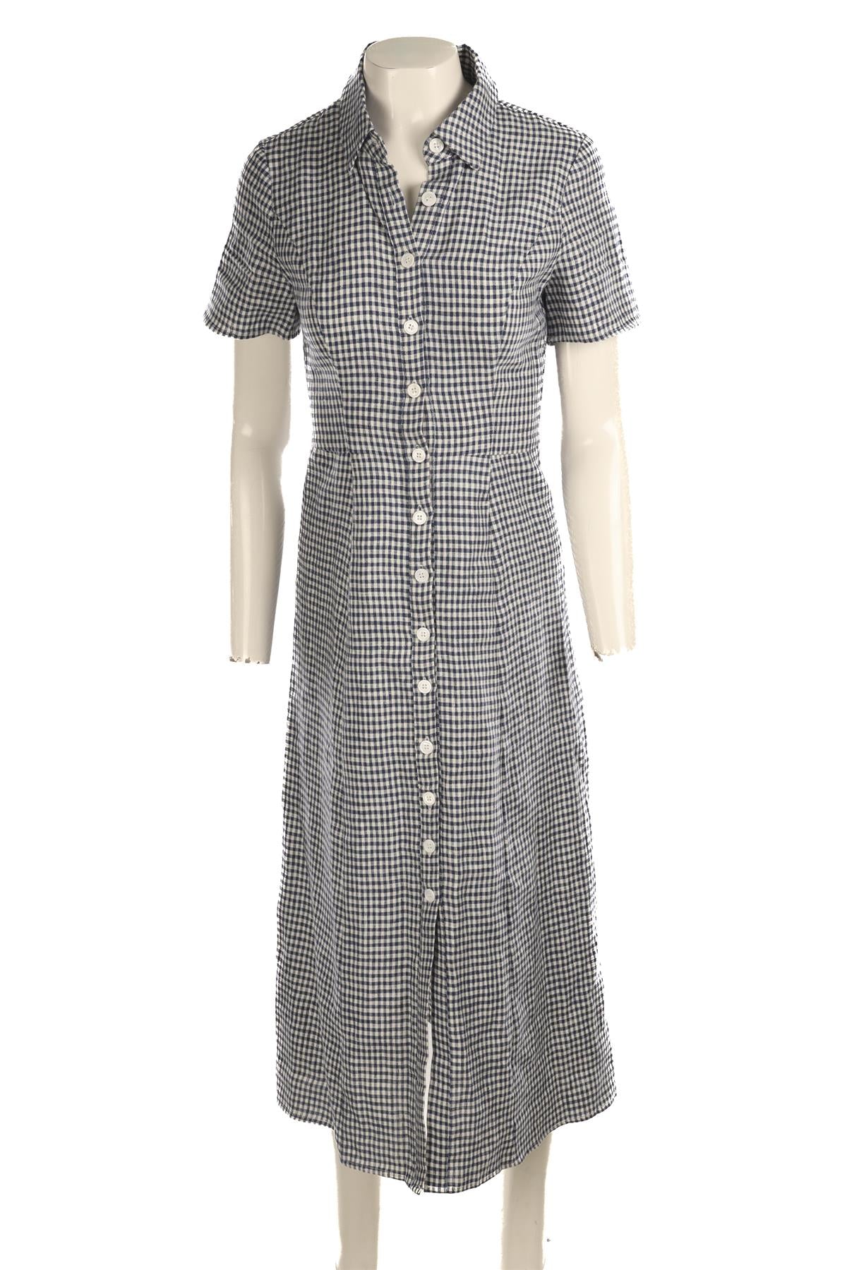 REFORMATION BLUE LINEN MAXI DRESS US 2 UK 6