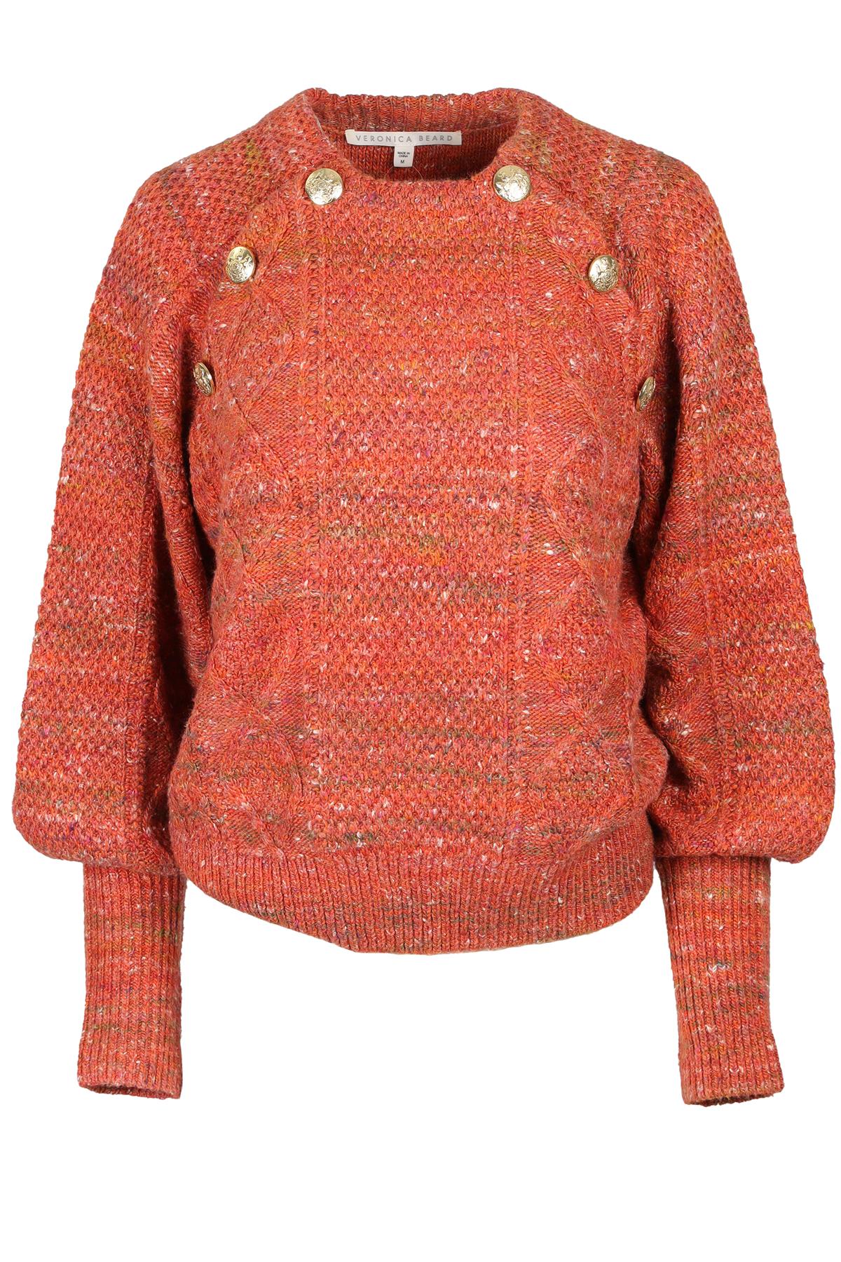 VERONICA BEARD ORANGE WOOL SWEATER MEDIUM