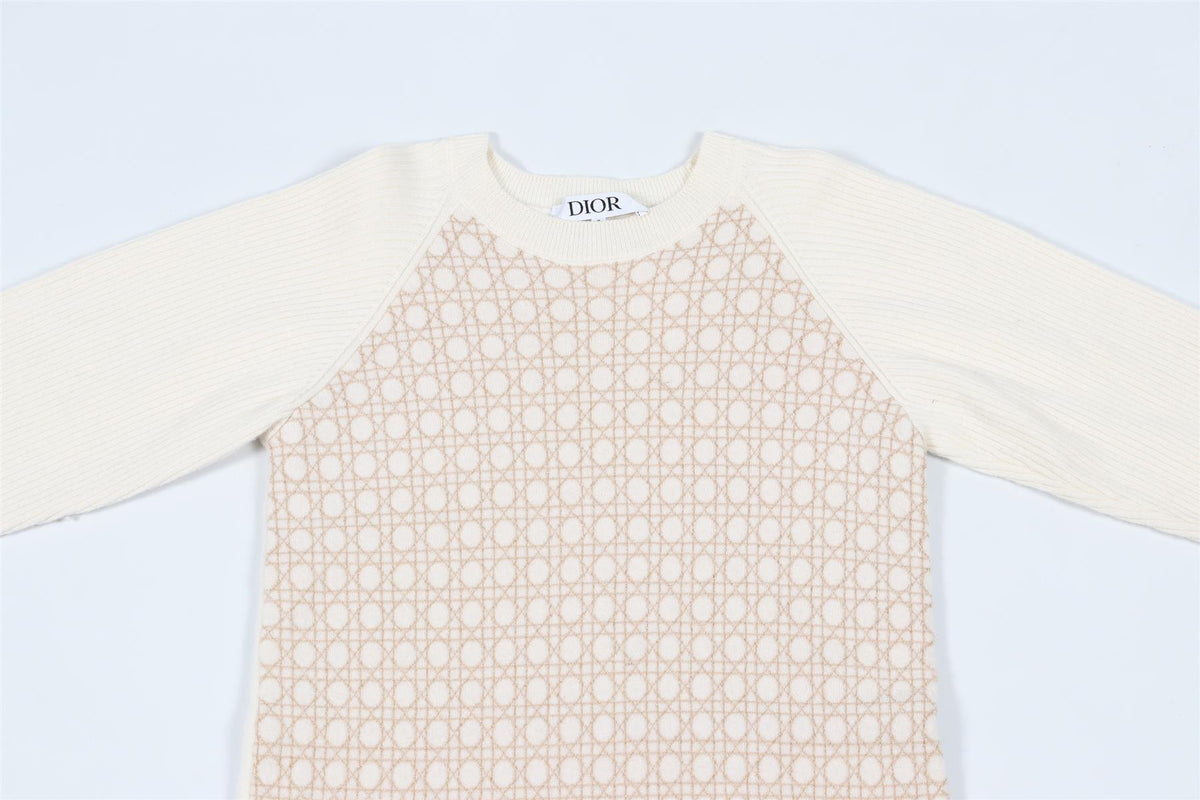 CHRISTIAN DIOR CREAM KIDS GIRLS WOOL DRESS 10 YEARS