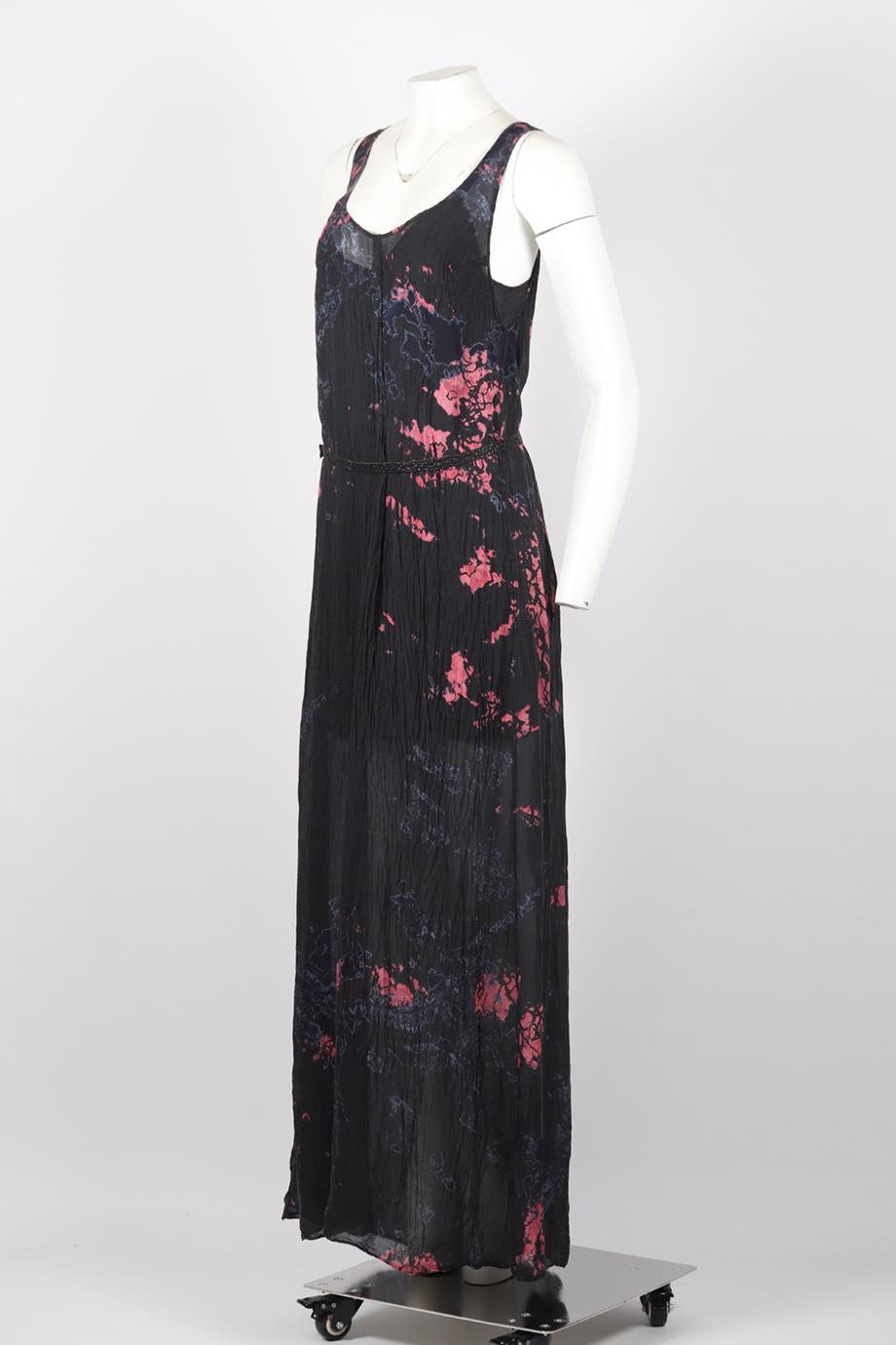 RAQUEL ALLEGRA TIE DYED SILK MAXI DRESS UK 8