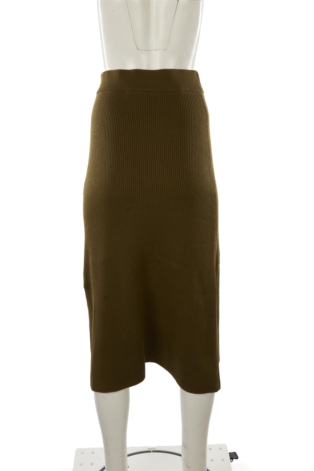 SÉZANE GREEN WOOL MIDI SKIRT MEDIUM
