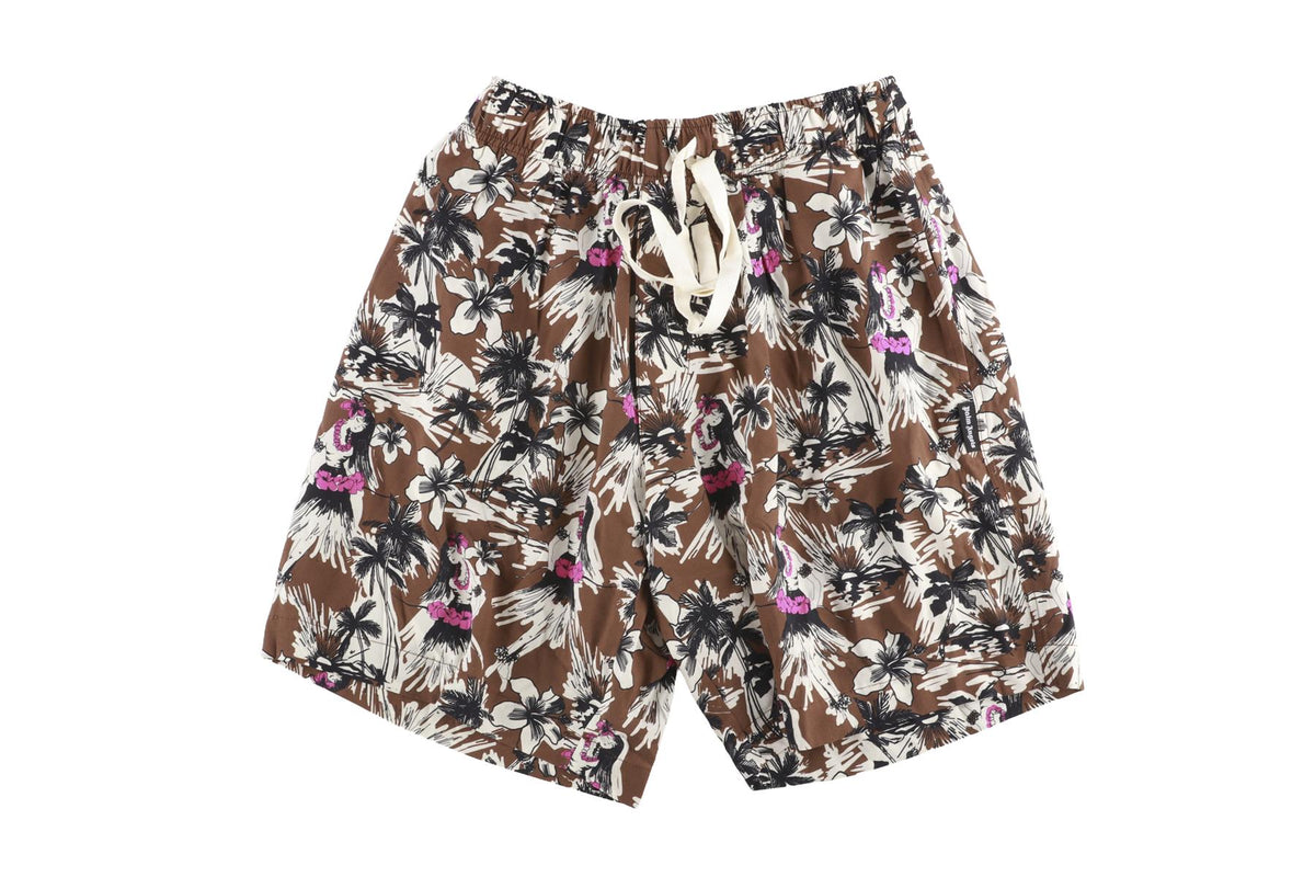 PALM ANGELS BROWN MEN'S JERSEY SHORTS IT 48 UK 32 FR 40