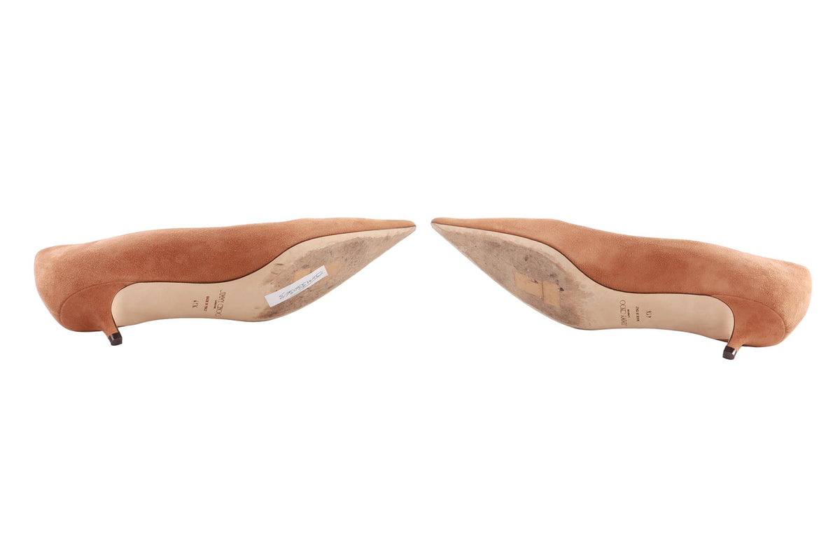 TAN SUEDE PUMPS