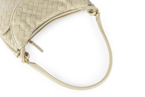 BOTTEGA VENETA GREEN GEMELLI MEDIUM INTRECCIATO LEATHER SHOULDER BAG