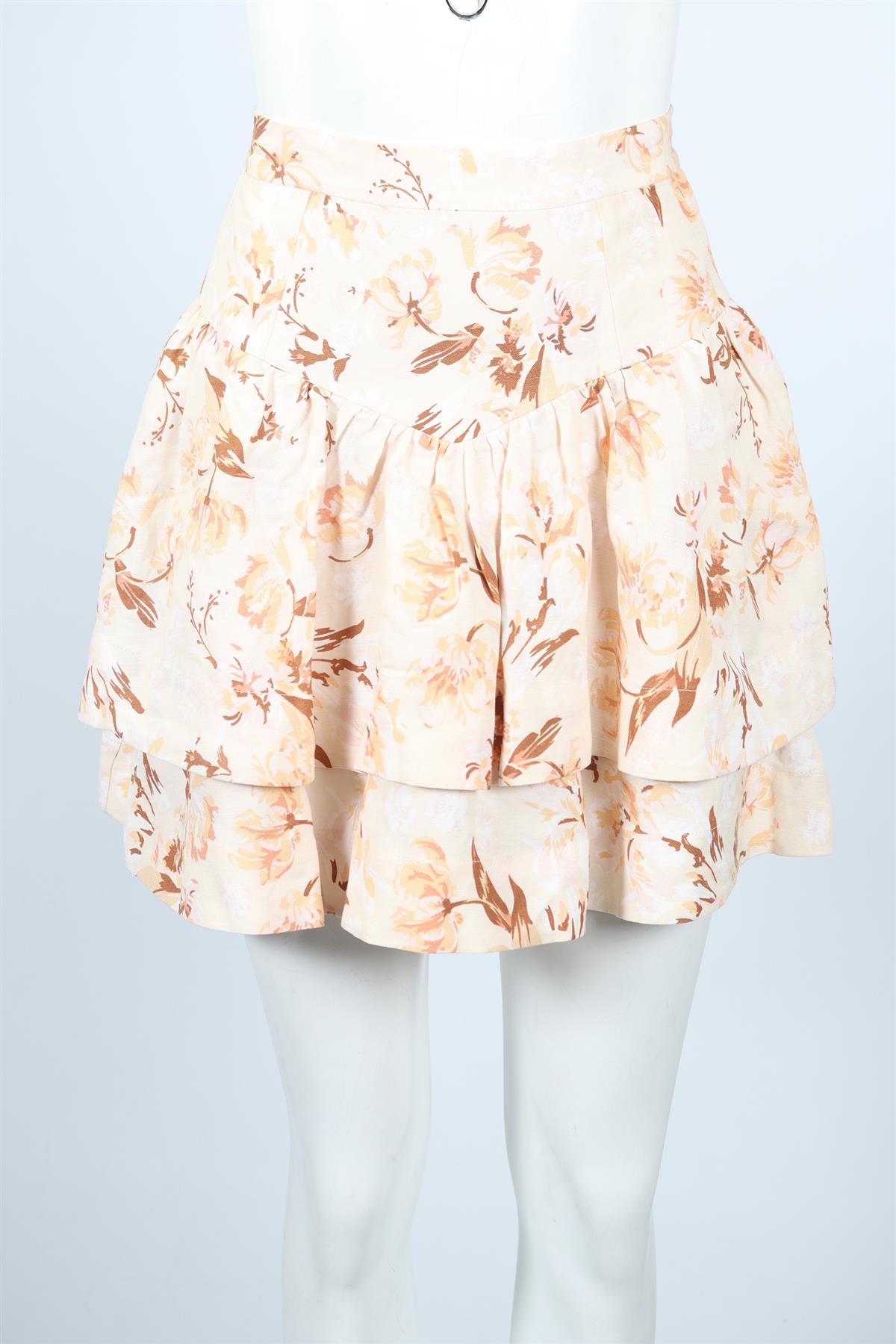 SHONA JOY LINEN BLEND MINI SKIRT AU 6 UK 6