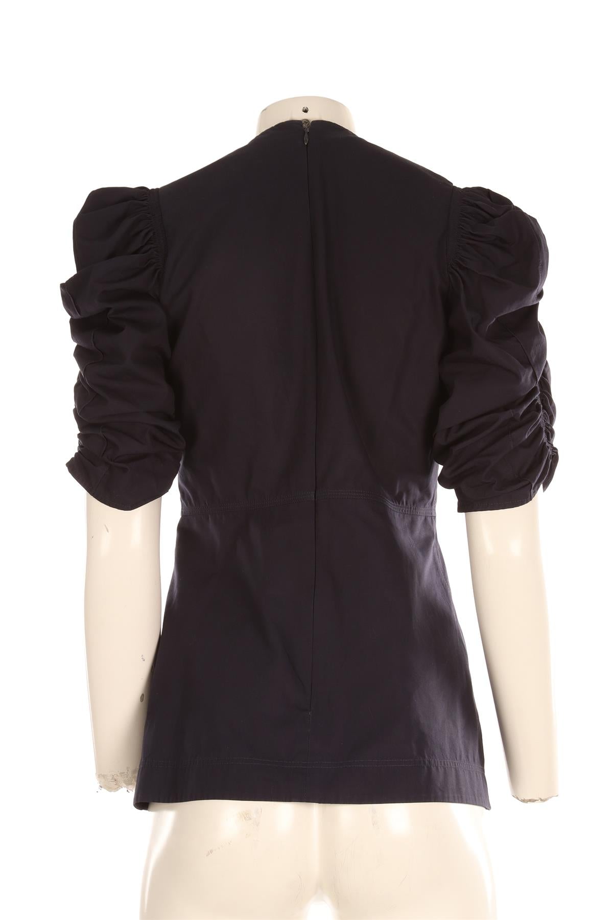 CELINE NAVY COTTON TOP FR 38 UK 10