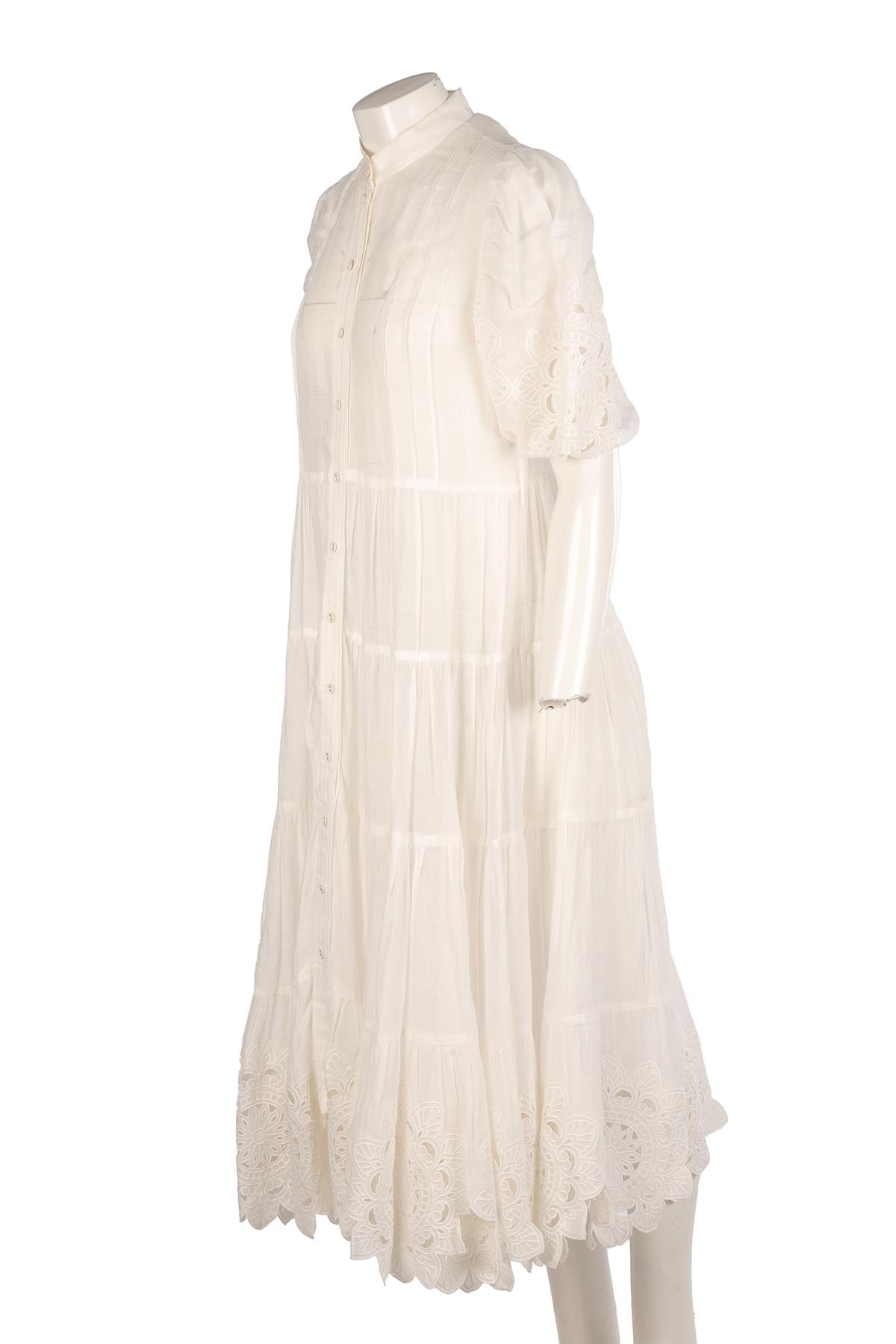 ZIMMERMANN WHITE LINEN MAXI DRESS 3