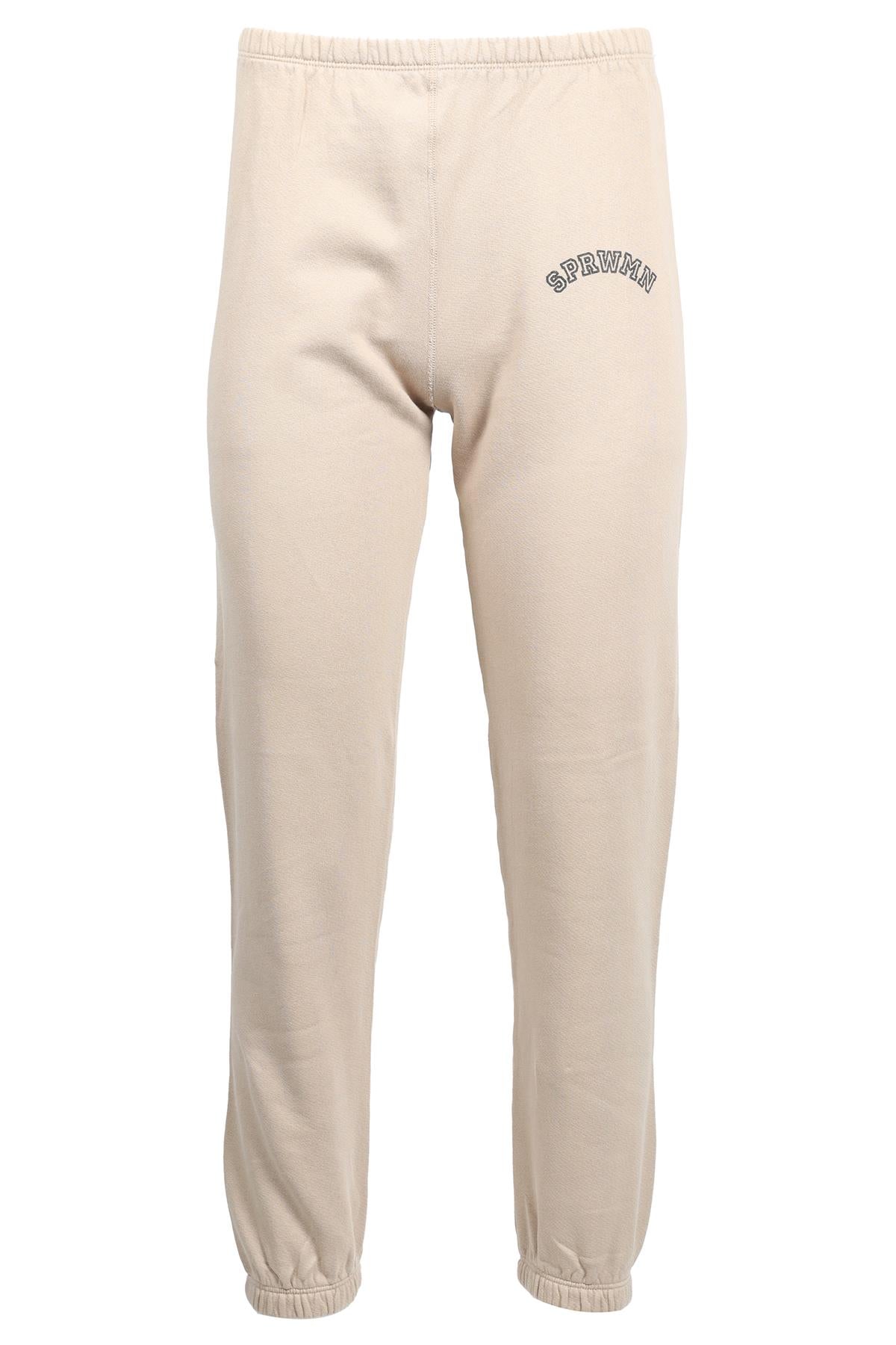 SPRWMN BEIGE COTTON TRACK PANTS XSMALL