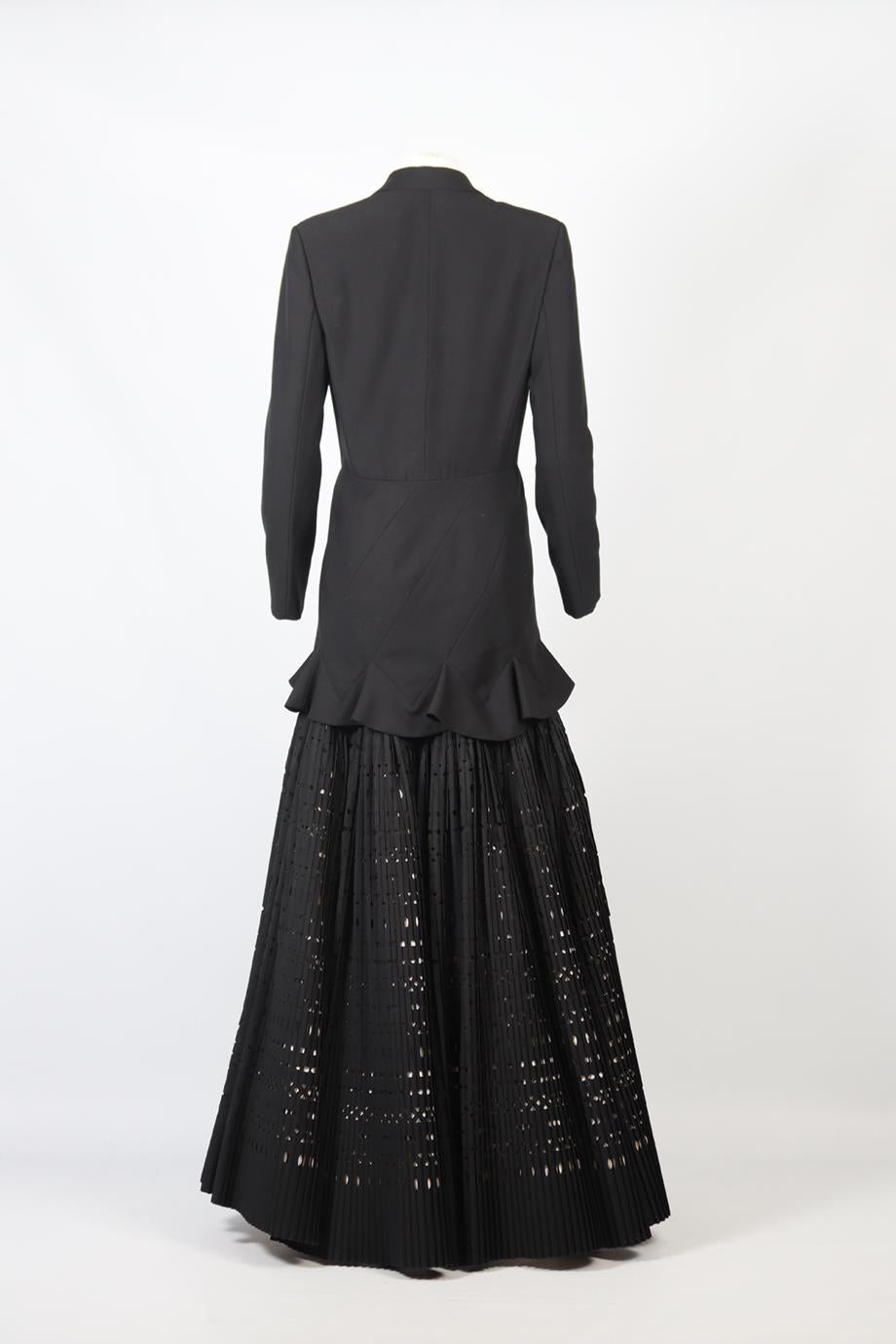 AZZEDINE ALAÏA HAUTE COUTURE WOOL BLEND GOWN LARGE