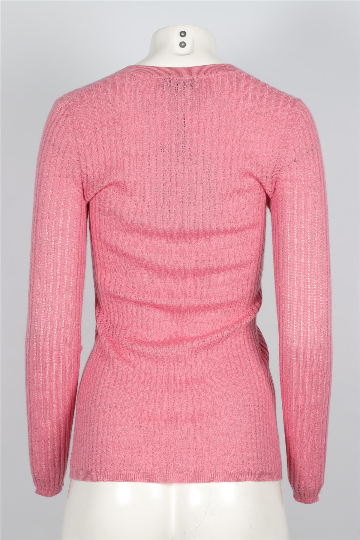 GABRIELA HEARST PINK CASHMERE CARDIGAN SMALL