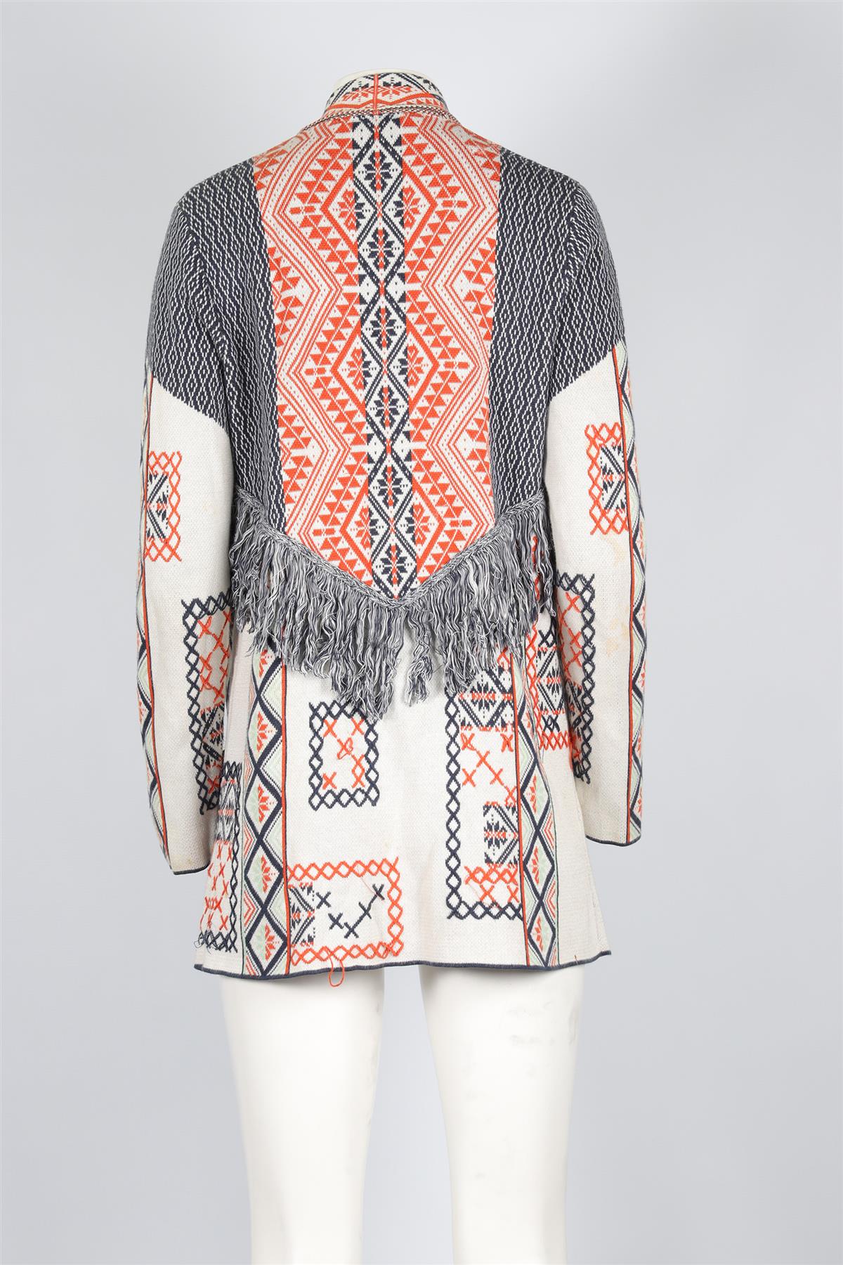 BCBG MAX AZRIA MULTI COTTON CARDIGAN SMALL