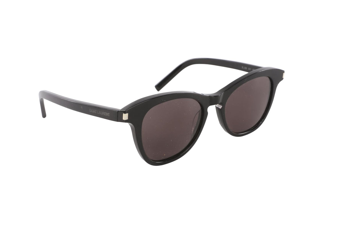 SAINT LAURENT BLACK CAT EYE ACETATE SUNGLASSES