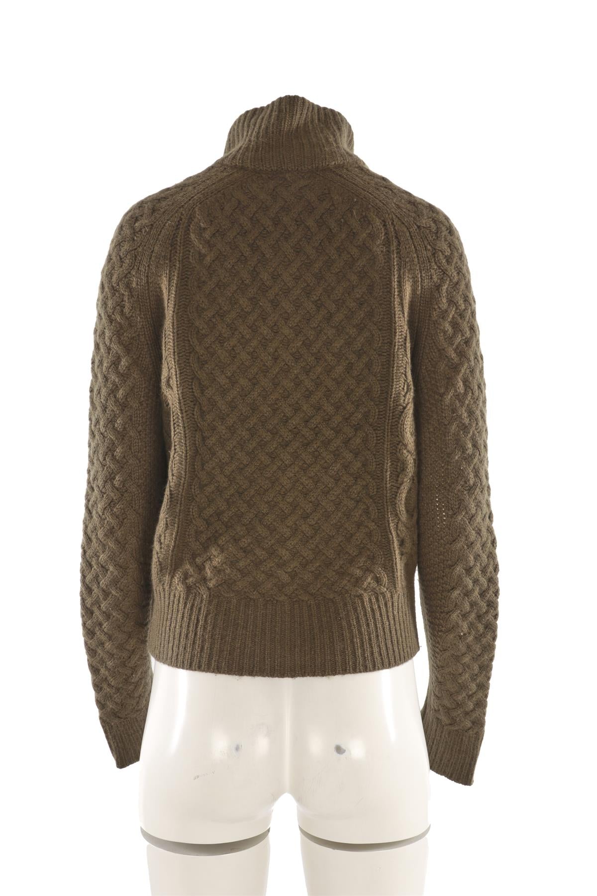 NILI LOTAN GREEN CASHMERE CARDIGAN MEDIUM