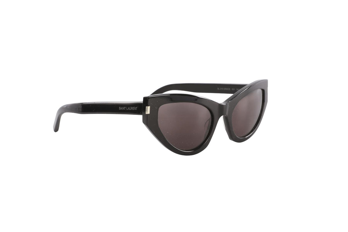 SAINT LAURENT BLACK CAT EYE ACETATE SUNGLASSES