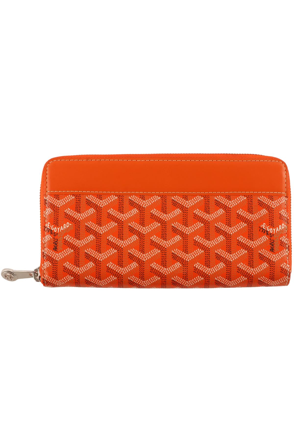 GOYARD ORANGE 2024 MATIGNON GM COATED CANVAS WALLET