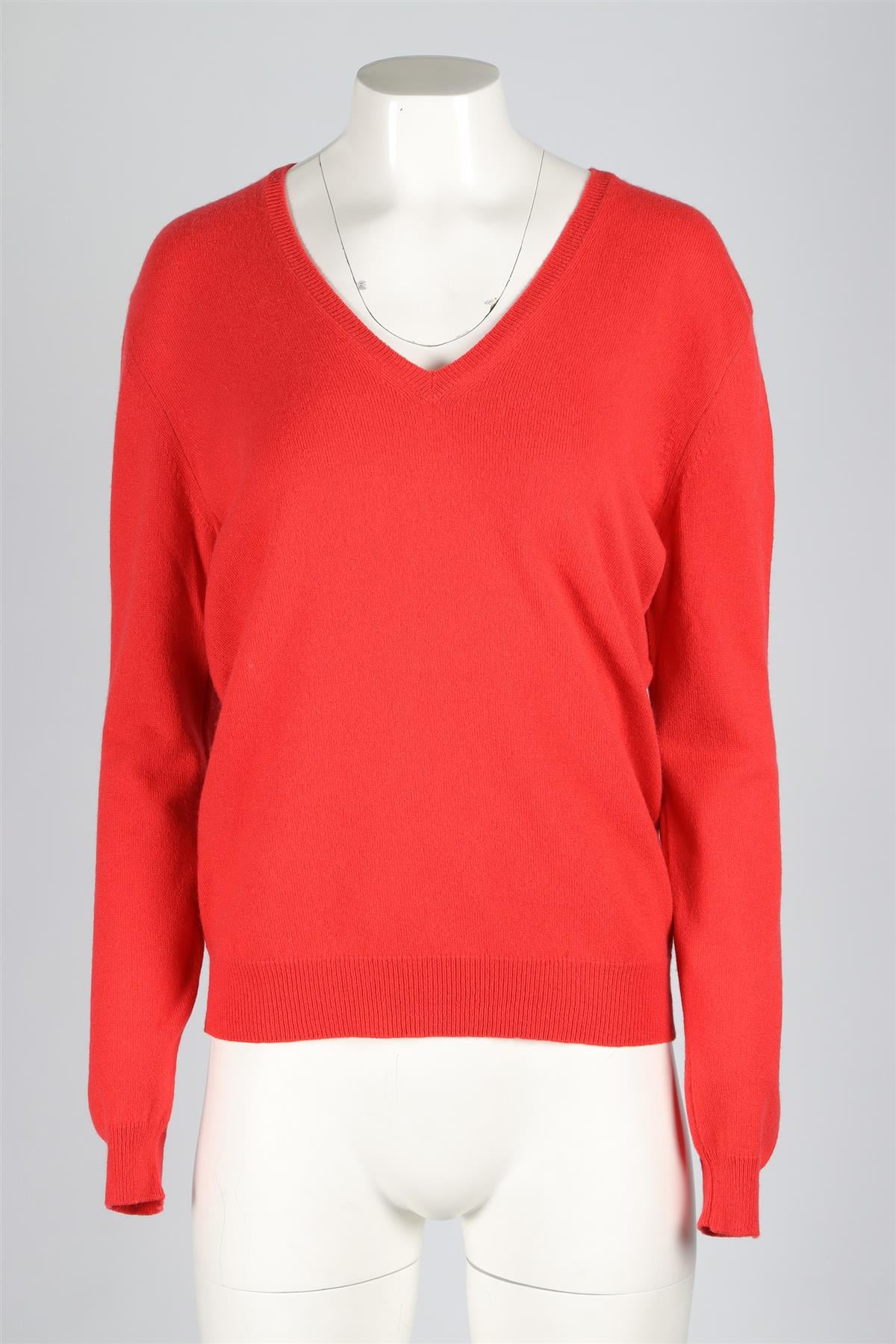 BOTTEGA VENETA RED CASHMERE SWEATER IT 42 UK 10