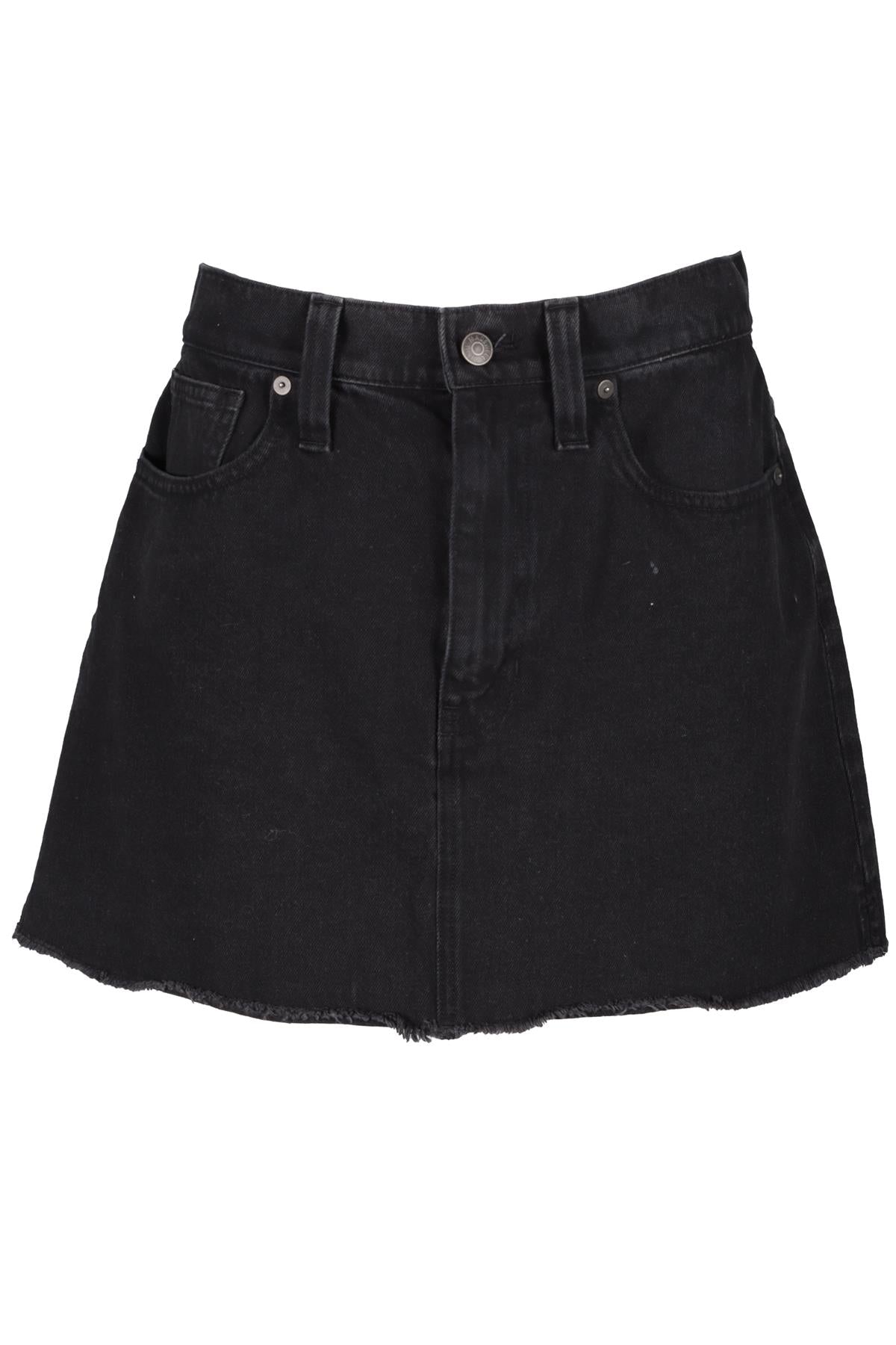 MADEWELL BLACK DENIM MINI SKIRT W30 UK 12