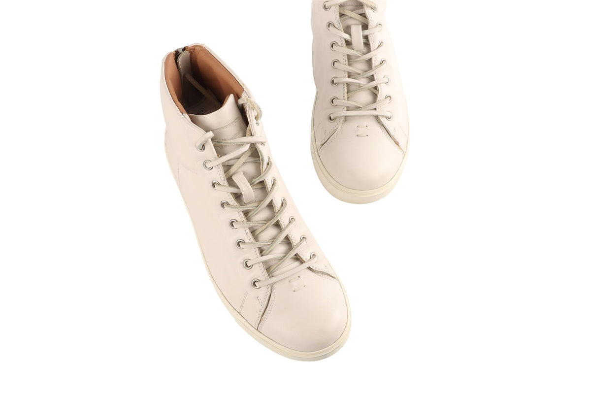 GIANVITO ROSSI WHITE MEN'S LEATHER SNEAKERS EU 42 UK 8 US 9