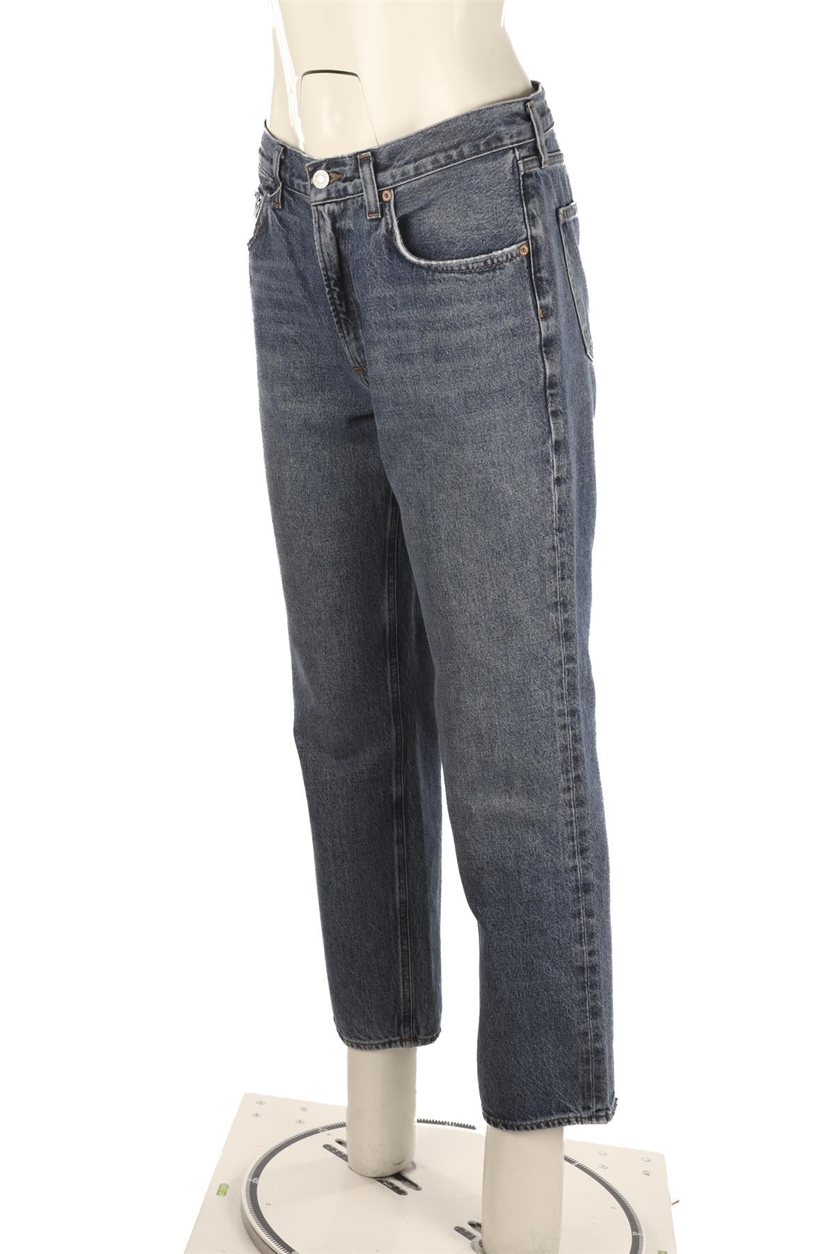 AGOLDE BLUE HIGH RISE STRAIGHT LEG JEANS W27 UK 8/10