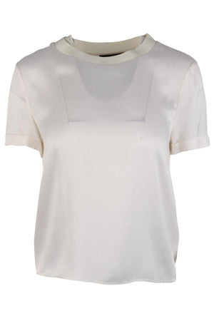 ALICE + OLIVIA WHITE SILK TOP SMALL