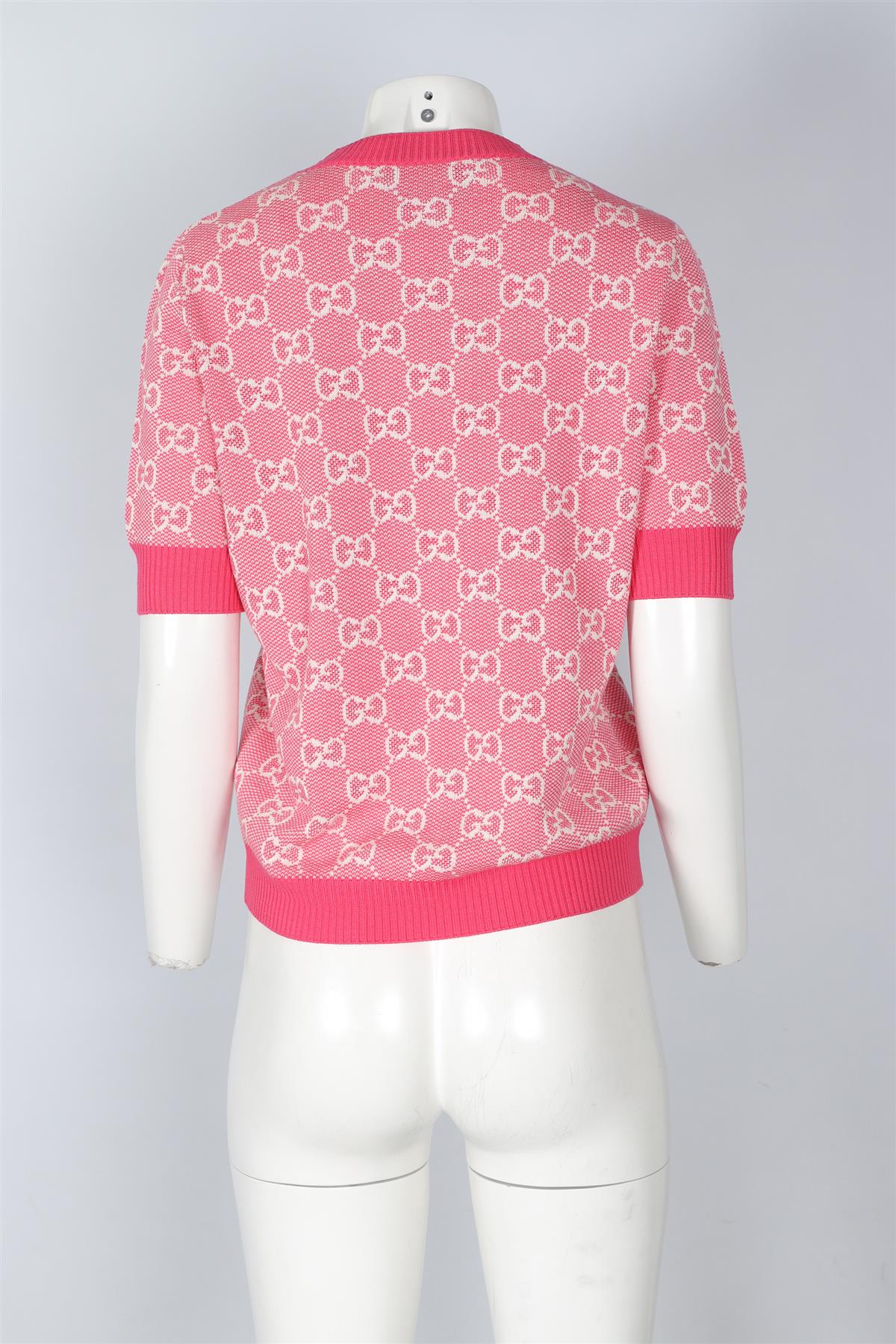 GUCCI PINK GG WOOL SWEATER LARGE