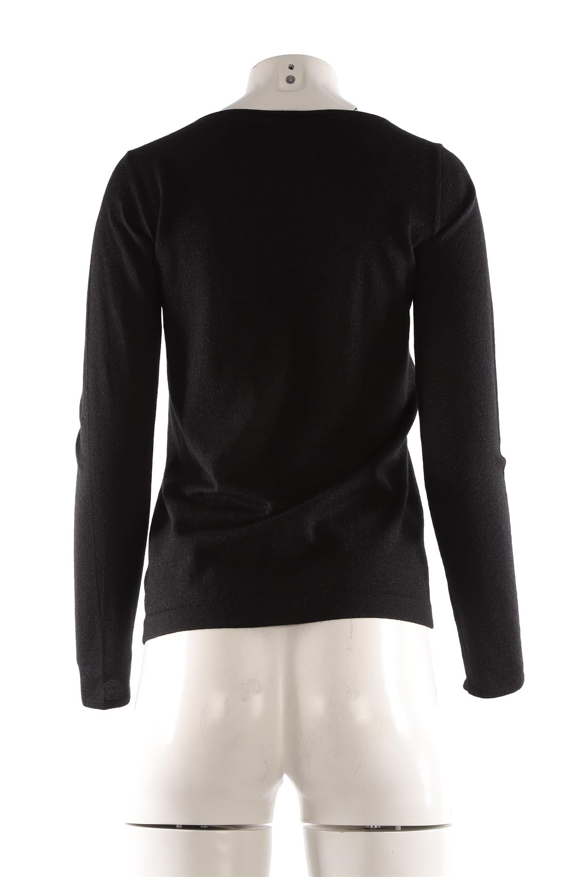 BRUNELLO CUCINELLI BLACK CASHMERE SWEATER MEDIUM