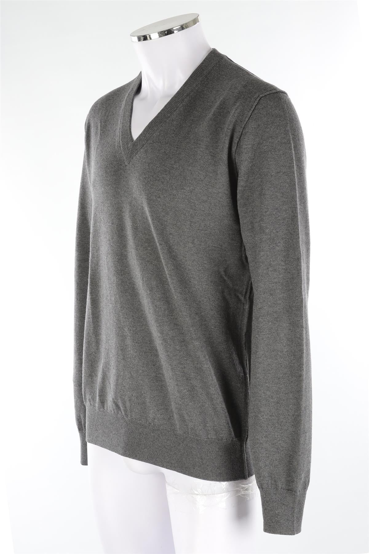 DOLCE & GABBANA GREY MEN'S WOOL SWEATER IT 52 UK 42