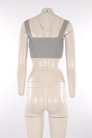 VB BODY SILVER KNIT TOP UK 10