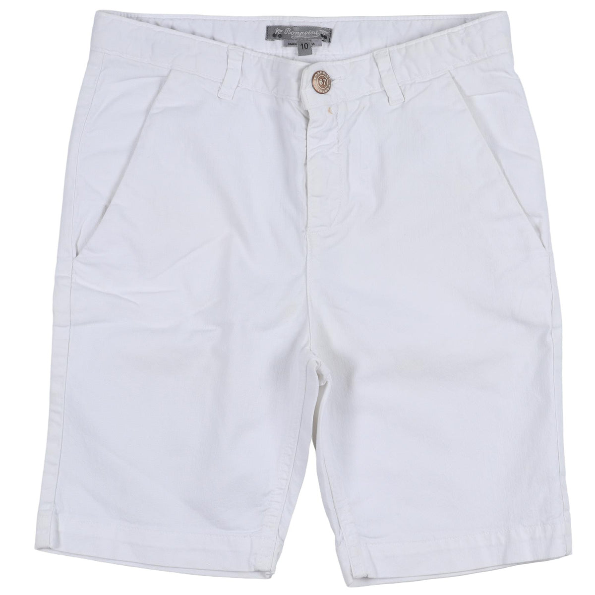 BONPOINT WHITE KIDS BOY SHORTS 10 YEARS