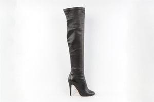 JIMMY CHOO BLACK LEATHER OVER THE KNEE HIGH BOOTS EU 38 UK 5 US 8
