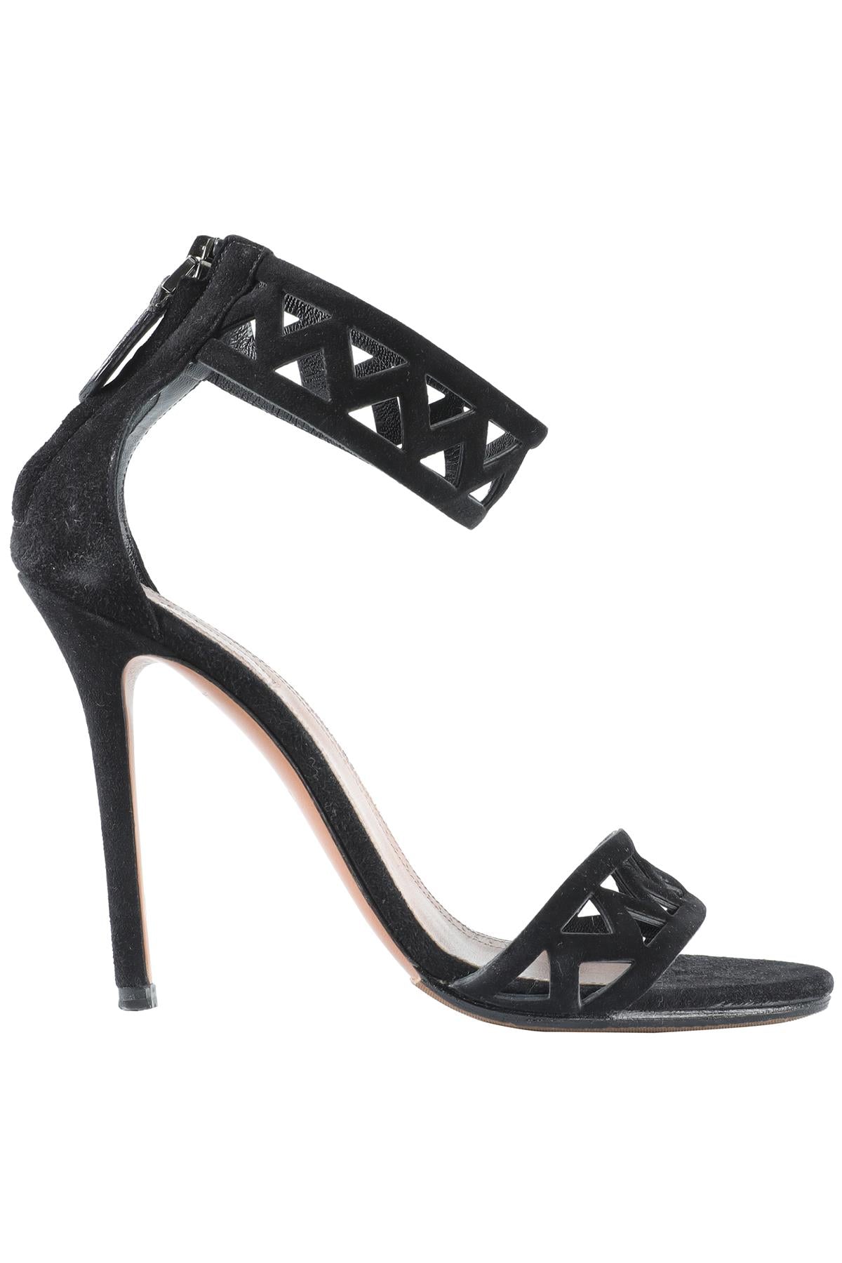 ALAÏA BLACK SUEDE SANDALS EU 35.5 UK 2.5 US 5.5