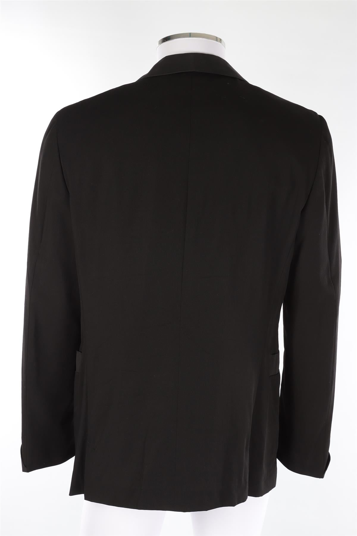 YVES SAINT LAURENT BLACK MEN'S SILK BLAZER IT 52 UK 42