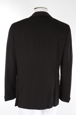 YVES SAINT LAURENT BLACK MEN'S SILK BLAZER IT 52 UK 42