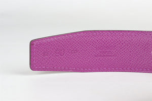 HERMÈS RED AND PURPLE 2013 H 32MM LEATHER BELT