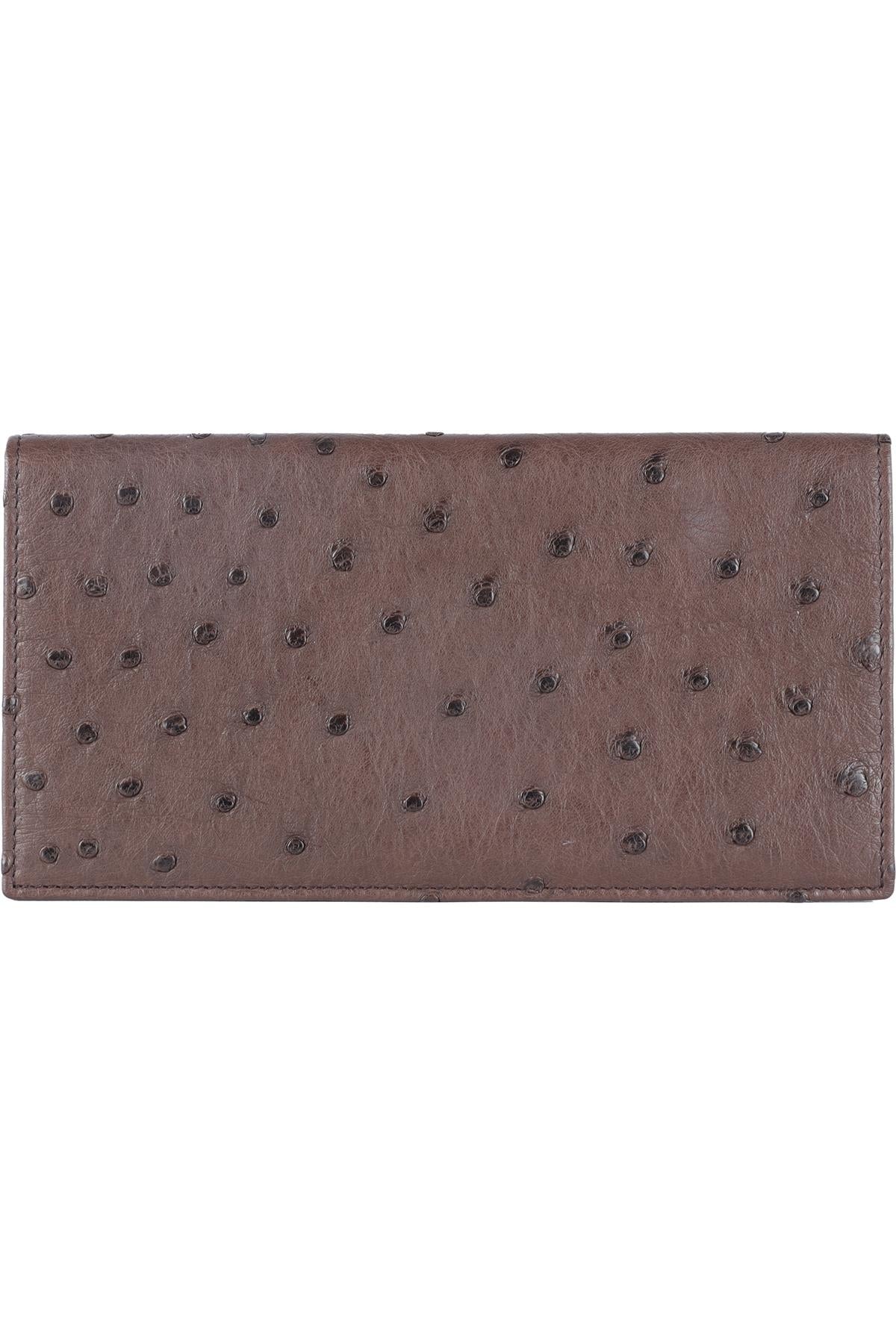 GUCCI BROWN OSTRICH LEATHER WALLET