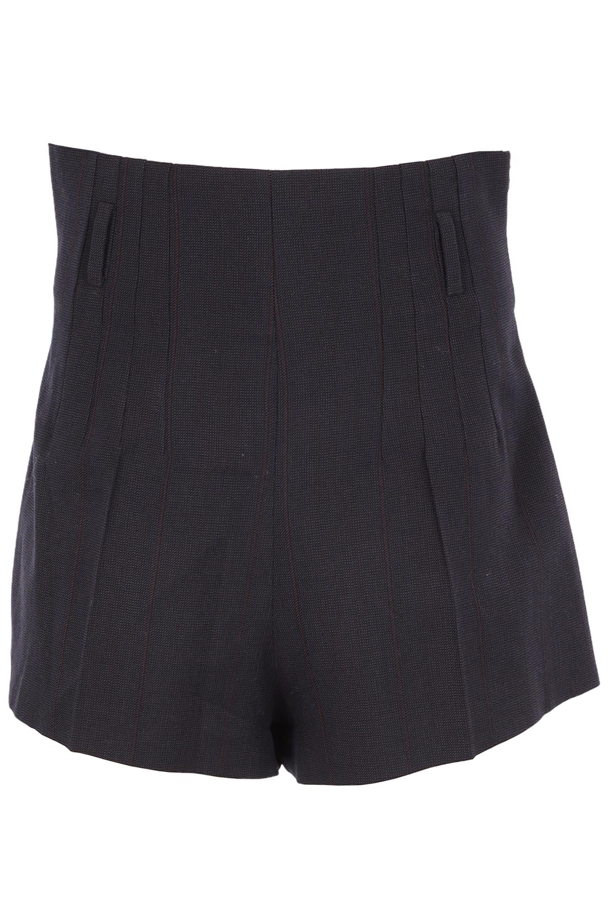 PRADA NAVY WOOL SHORTS FR 38 UK 10