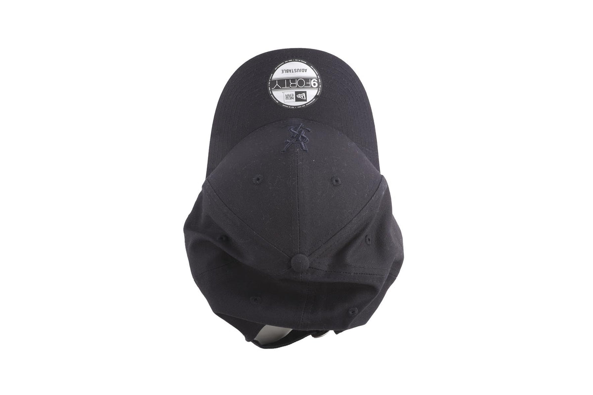 SAINT LAURENT + NEW ERA NAVY COTTON BASEBALL CAP