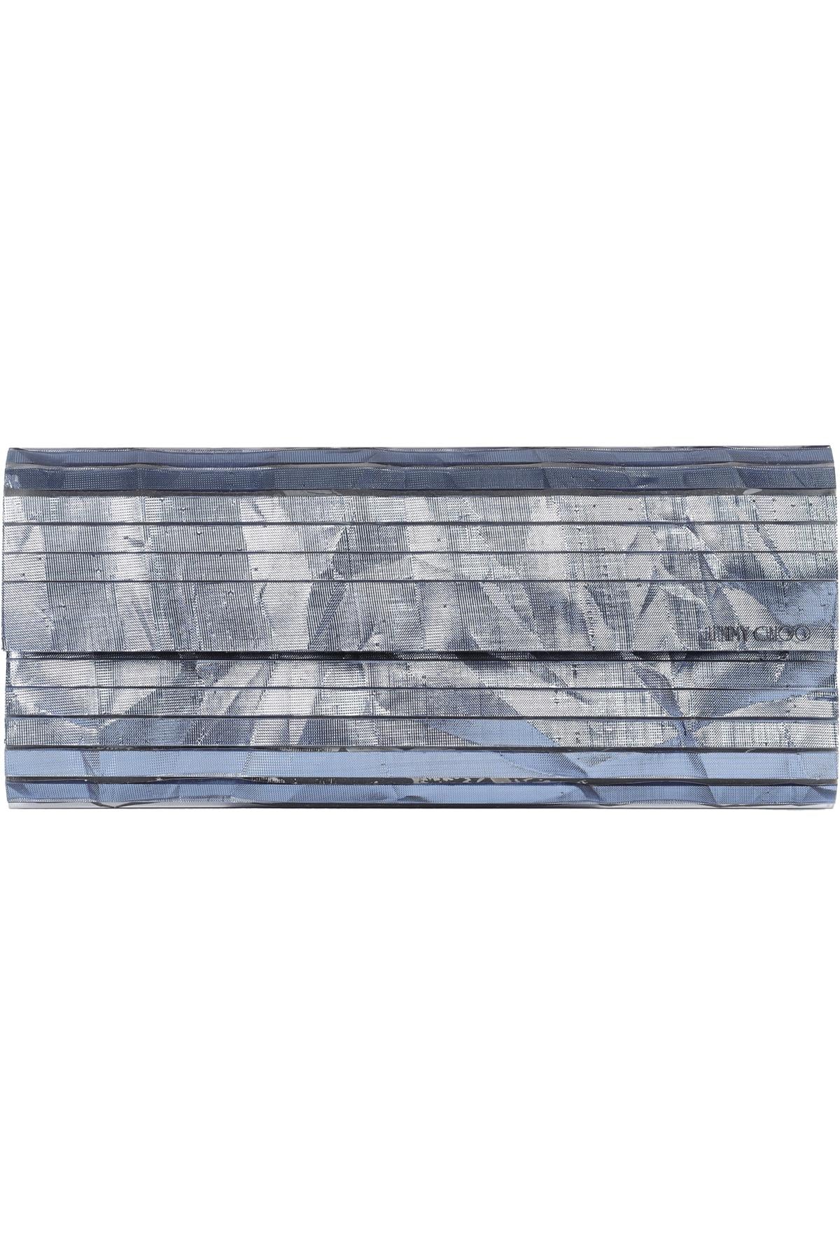 JIMMY CHOO BLUE SWEETIE ACRYLIC CLUTCH