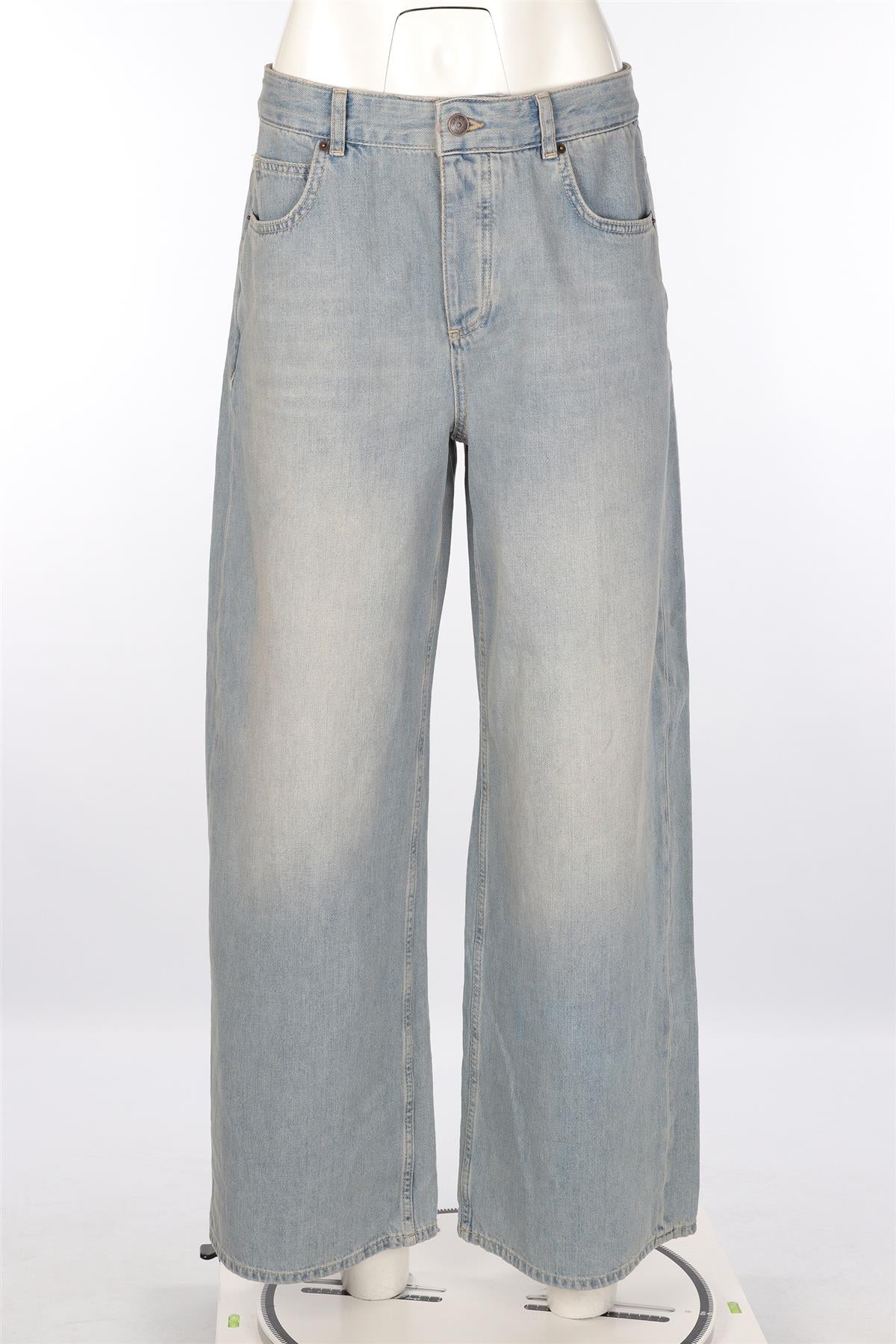ME+EM BLUE DENIM LOW RISE WIDE LEG JEANS W28 UK 10