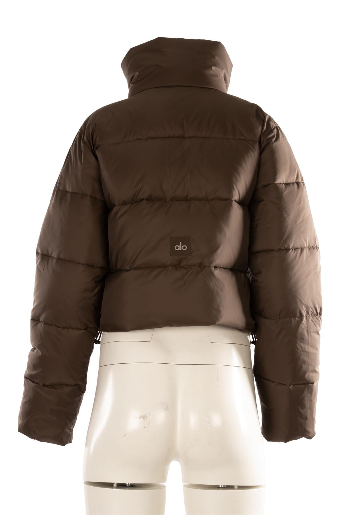 ALO YOGA BROWN PADDED SHELL JACKET SMALL