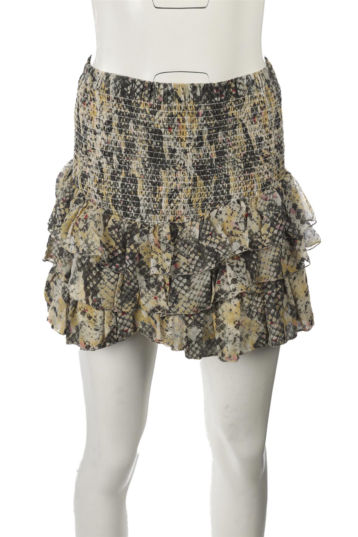 ISABEL MARANT YELLOW SILK MINI SKIRT FR 36 UK 8