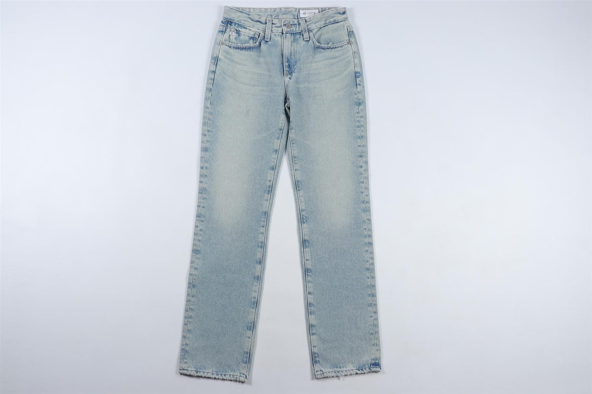 ADRIANO GOLDSCHMIED BLUE HIGH RISE STRAIGHT LEG JEANS W23 UK 4