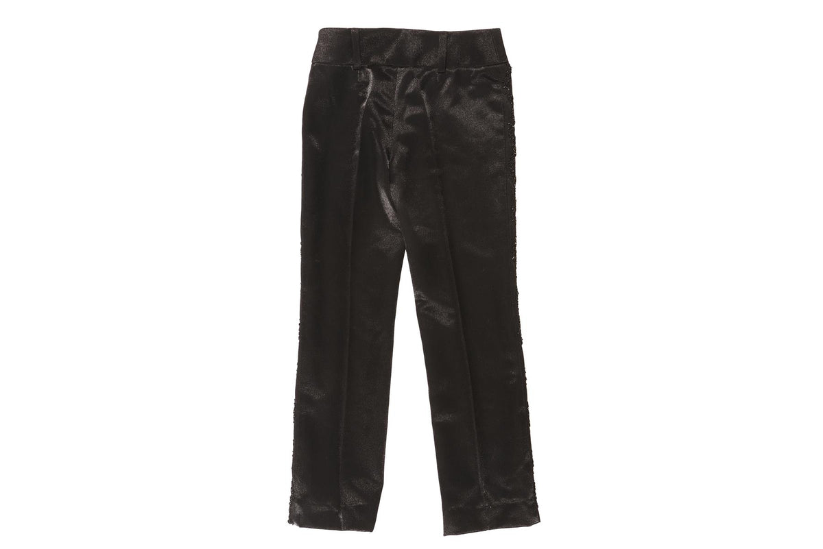 FONTANA COUTURE BLACK STRAIGHT LEG PANTS IT 40 UK 8